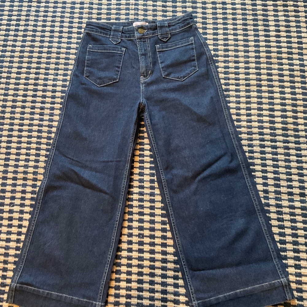 FRAME Utility Relaxed Wide Jean in Gabriel Wash Size 27